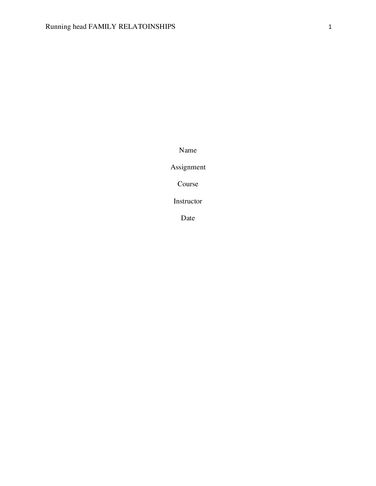 Preview image for Module 04 Assignment - Portrayal of Families and Relationships